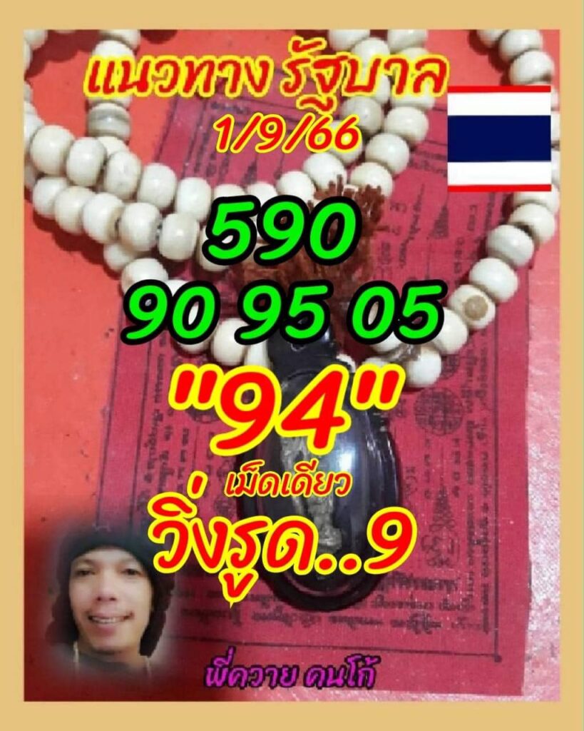 หวยลูกพ่อวิษณุกรรม 1/9/66