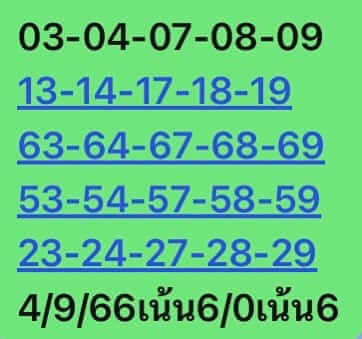 หวยหุ้นวันนี้ 4/9/66 ชุดที่ 1