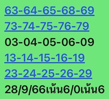 หวยหุ้นวันนี้ 28/9/66 ชุดที่ 1