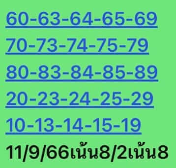 หวยหุ้นวันนี้ 11/9/66 ชุดที่ 1