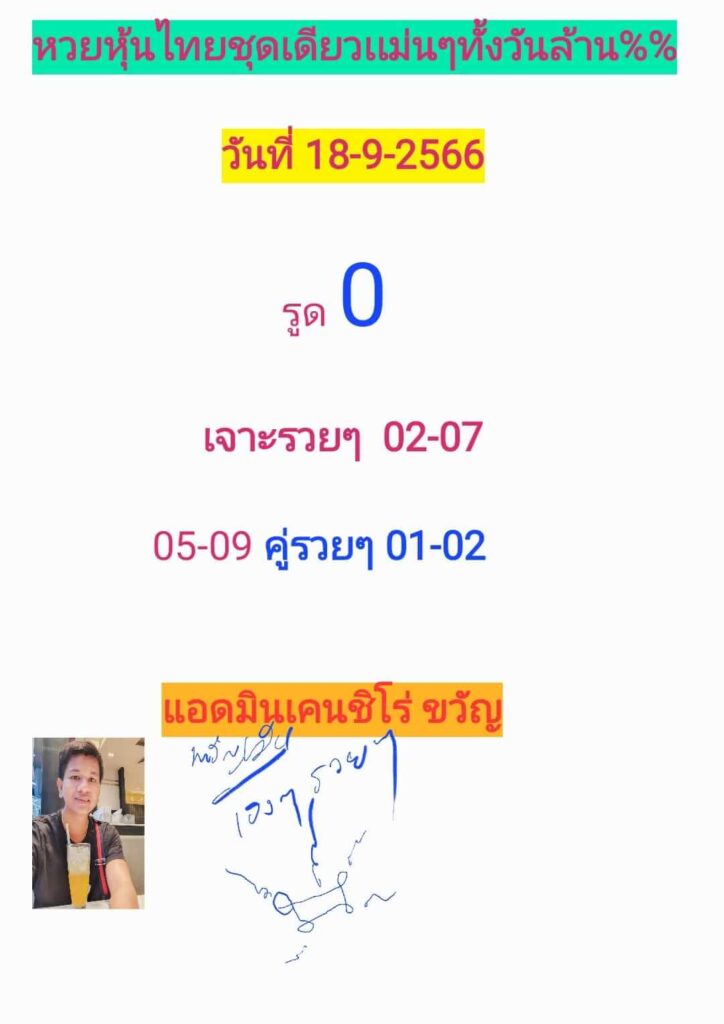 หวยหุ้นวันนี้ 18/9/66 ชุดที่ 2