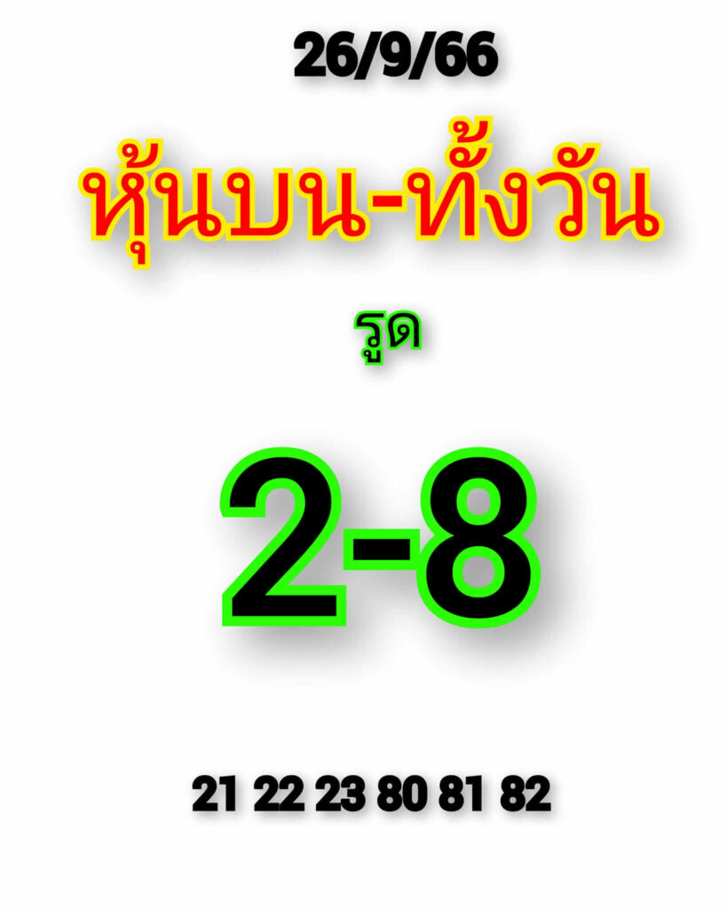 หวยหุ้นวันนี้ 26/9/66 ชุดที่ 3