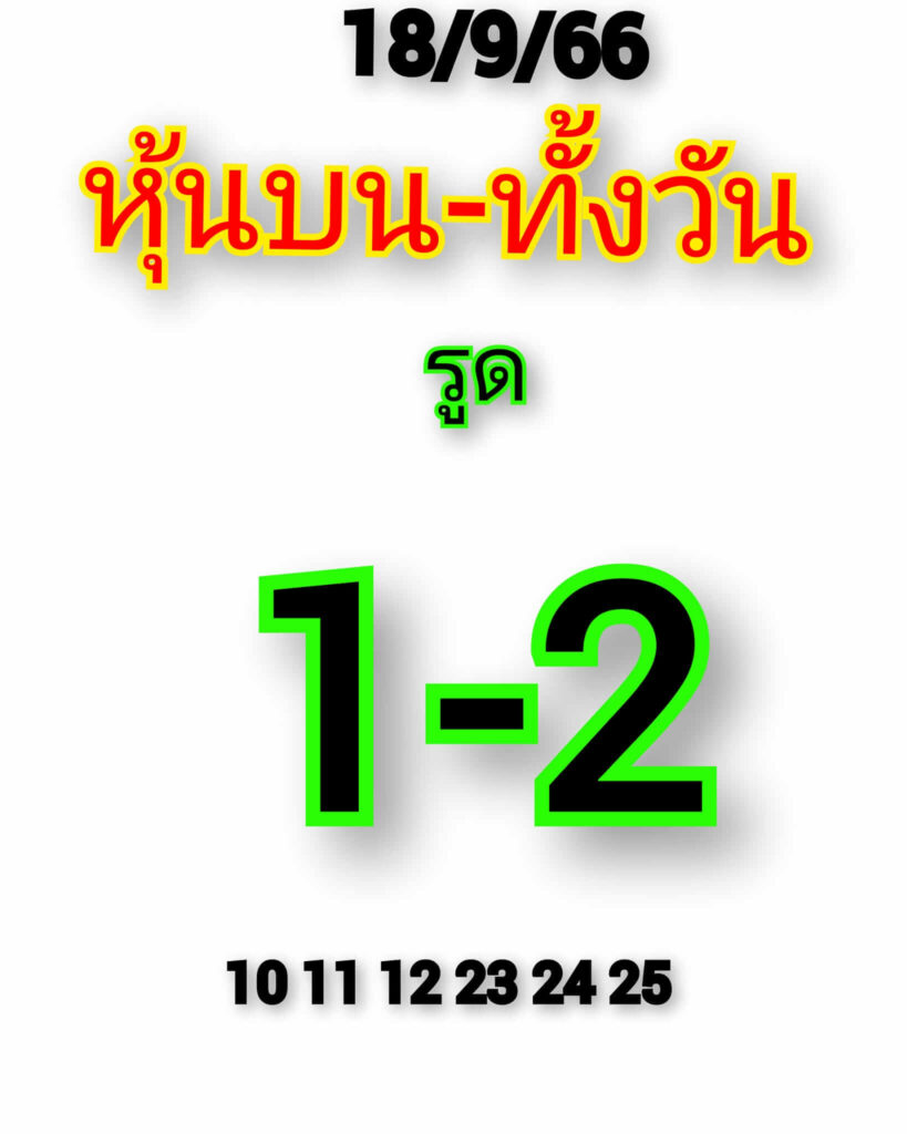 หวยหุ้นวันนี้ 18/9/66 ชุดที่ 4