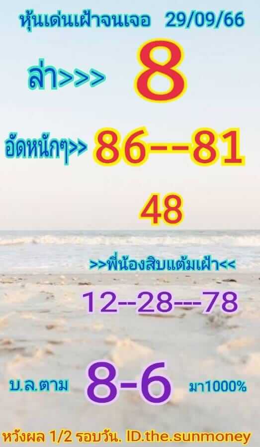 หวยหุ้นวันนี้ 29/9/66 ชุดที่ 7