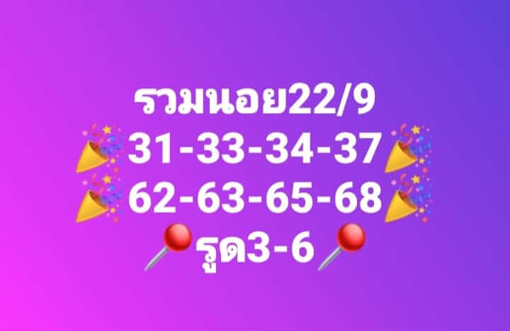 แนวทางหวยฮานอย 22/9/66 ชุดที่ 10