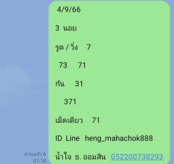 แนวทางหวยฮานอย 4/9/66 ชุดที่ 10