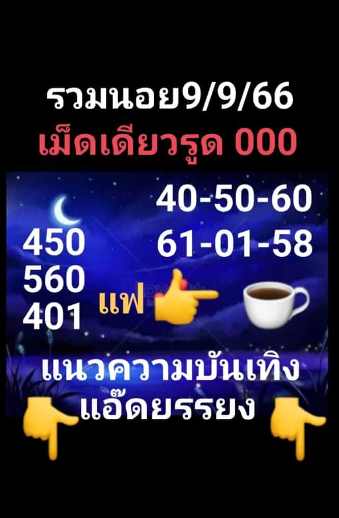 แนวทางหวยฮานอย 9/9/66 ชุดที่ 3