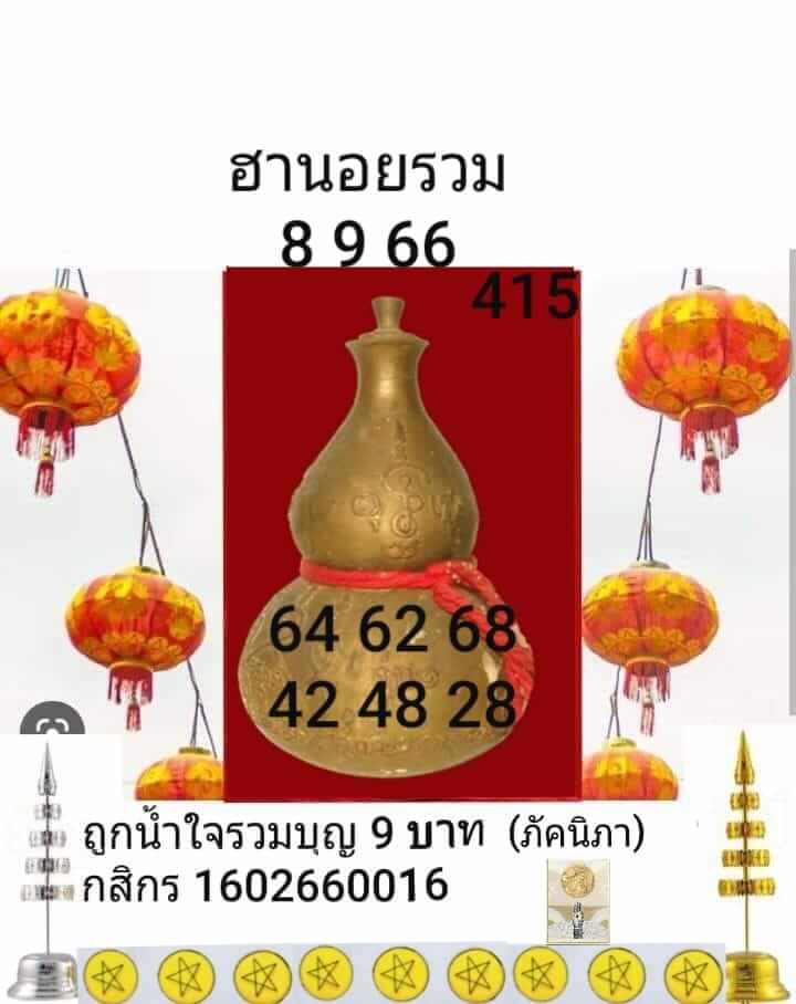 แนวทางหวยฮานอย 8/9/66 ชุดที่ 8