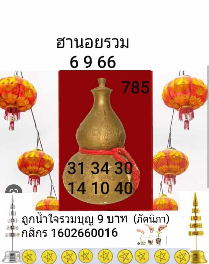 แนวทางหวยฮานอย 6/9/66 ชุดที่ 9