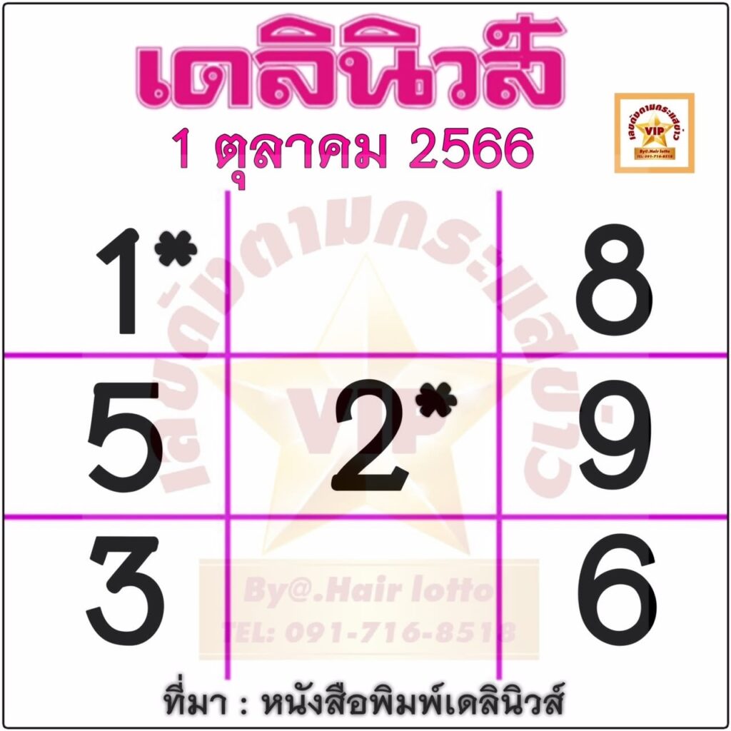 หวยเดลินิวส์ 1/10/66