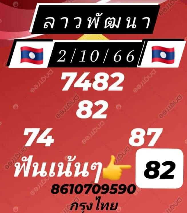 แนวทางหวยลาว 2/10/66 ชุดที่ 10