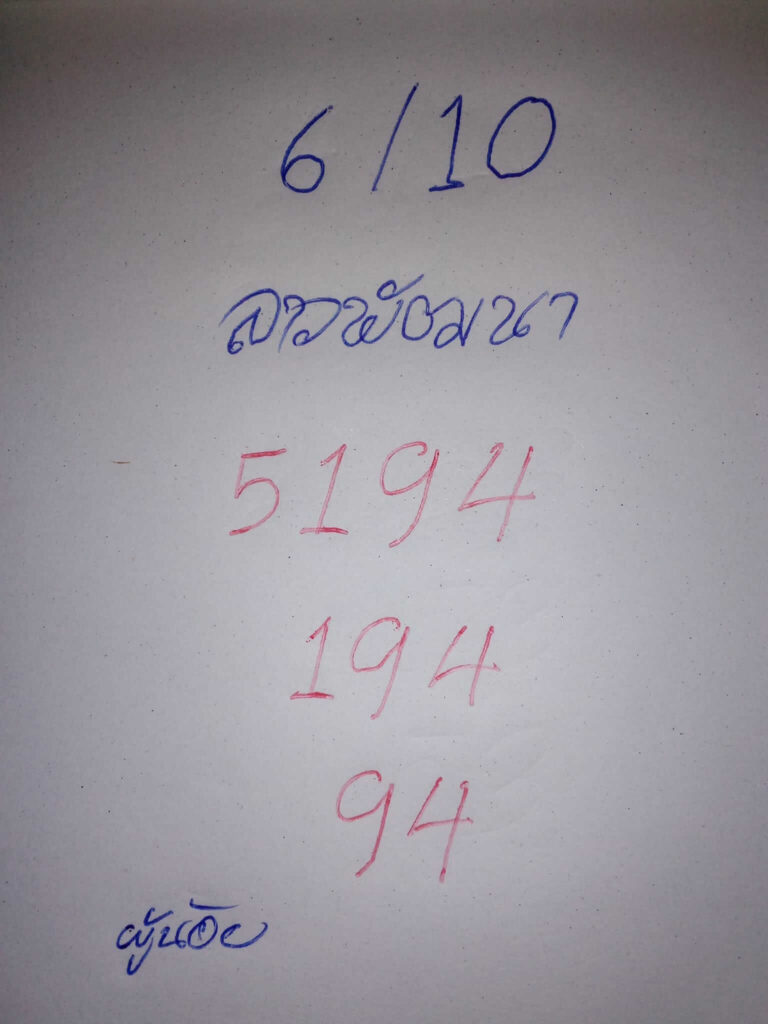 แนวทางหวยลาว 6/10/66 ชุดที่ 2