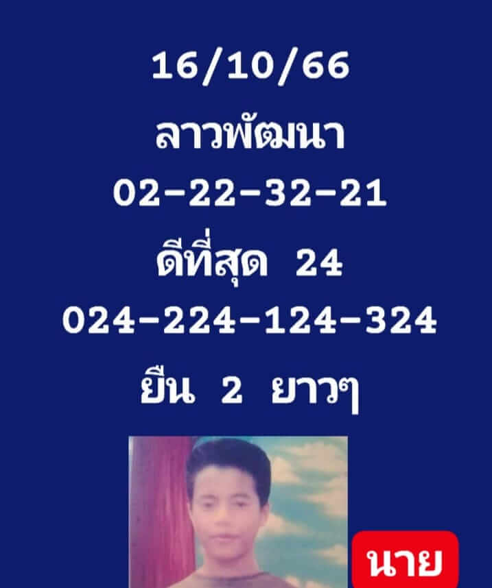 แนวทางหวยลาว 16/10/66 ชุดที่ 3