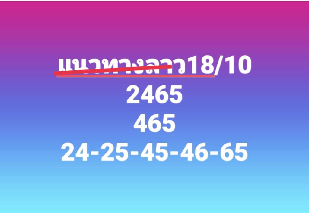 แนวทางหวยลาว 18/10/66 ชุดที่ 3