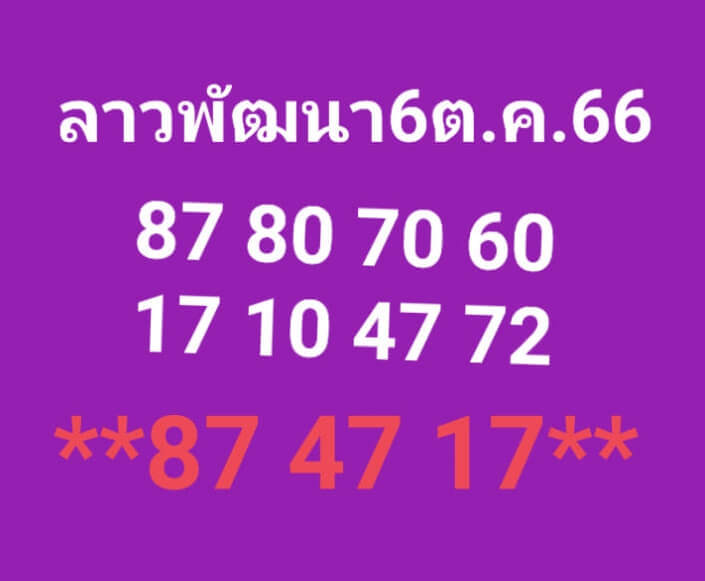 แนวทางหวยลาว 6/10/66 ชุดที่ 7