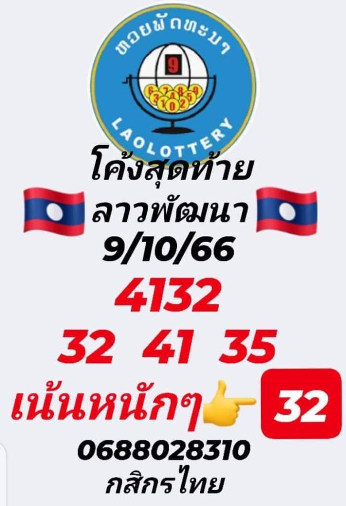 แนวทางหวยลาว 9/10/66 ชุดที่ 8