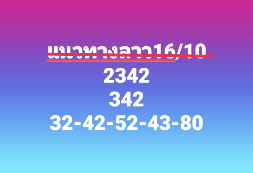 แนวทางหวยลาว 16/10/66 ชุดที่ 7