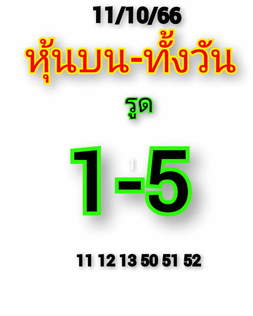 หวยหุ้นวันนี้ 11/10/66 ชุดที่ 4