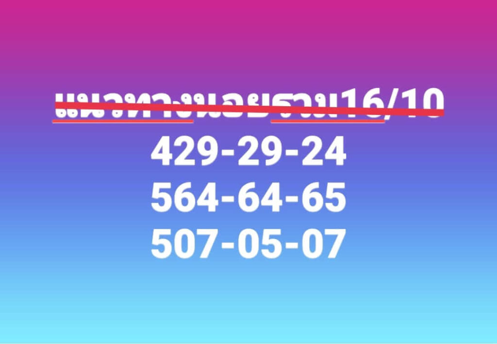 แนวทางหวยฮานอย 16/10/66 ชุดที่ 4
