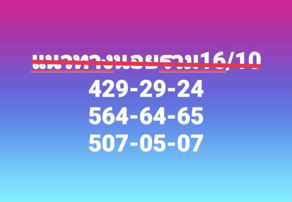 แนวทางหวยฮานอย 16/10/66 ชุดที่ 4