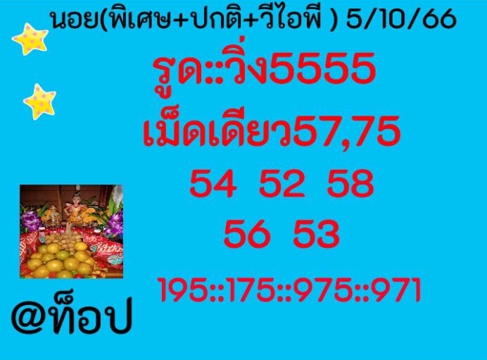 แนวทางหวยฮานอย 5/10/66 ชุดที่ 4