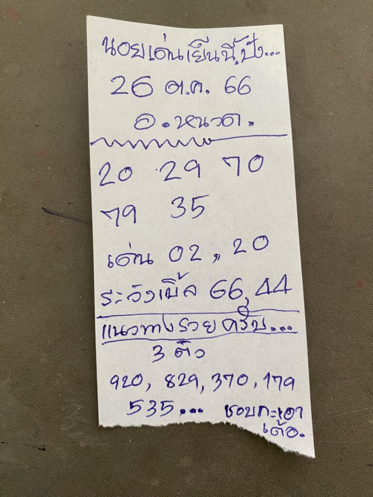 แนวทางหวยฮานอย 26/10/66 ชุดที่ 9