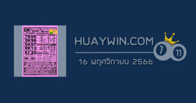 หวยOKลอตเตอรี่ 16/11/66