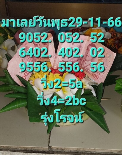 หวยมาเลย์วันนี้ 29/11/66 ชุดที่ 4