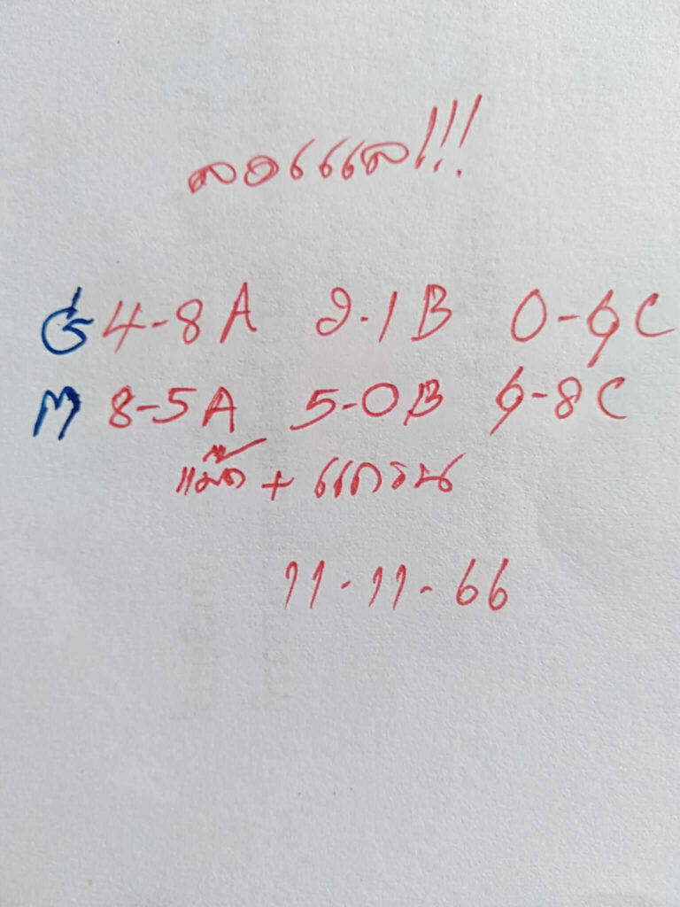 หวยมาเลย์วันนี้ 11/11/66 ชุดที่ 7