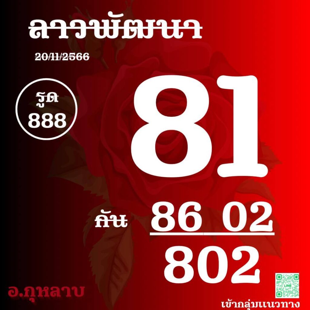 แนวทางหวยลาว 20/11/66 ชุดที่ 9