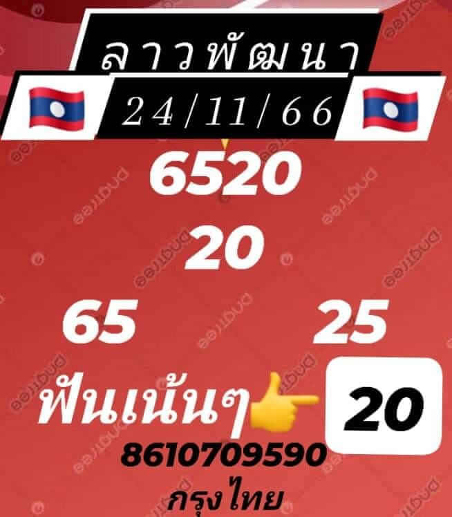 แนวทางหวยลาว 24/11/66 ชุดที่ 10