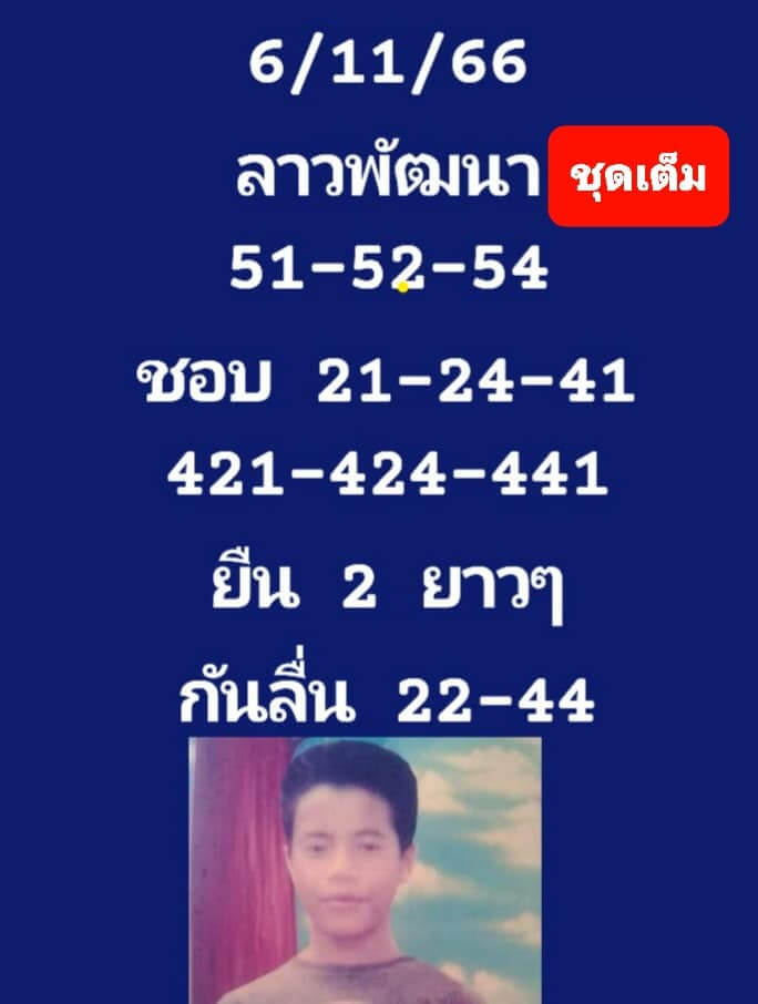 แนวทางหวยลาว 6/11/66 ชุดที่ 1