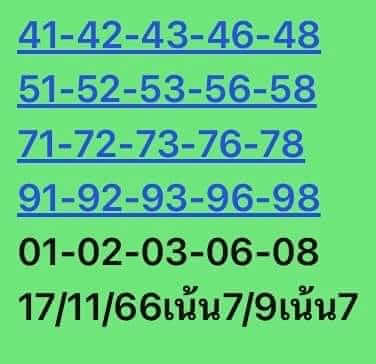 หวยหุ้นวันนี้ 20/11/66 ชุดที่ 1