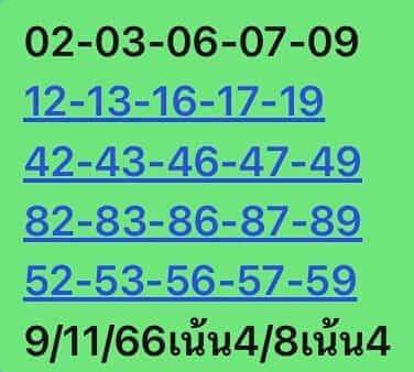 หวยหุ้นวันนี้ 9/11/66 ชุดที่ 1