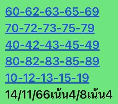 หวยหุ้นวันนี้ 14/11/66 ชุดที่ 1