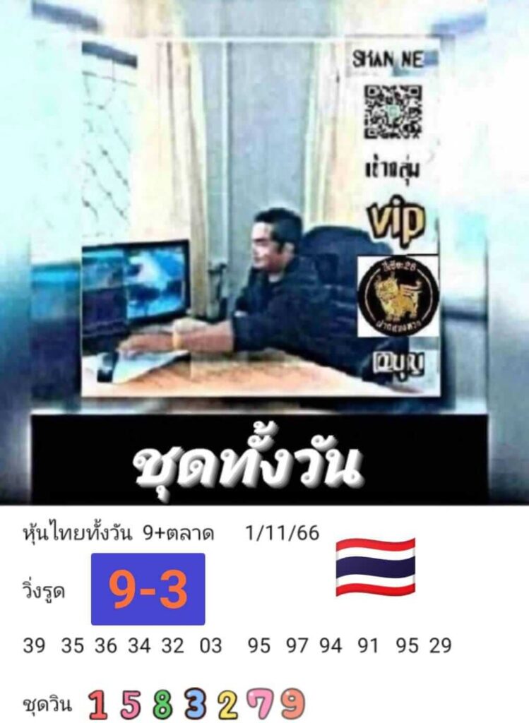 หวยหุ้นวันนี้ 1/11/66 ชุดที่ 1