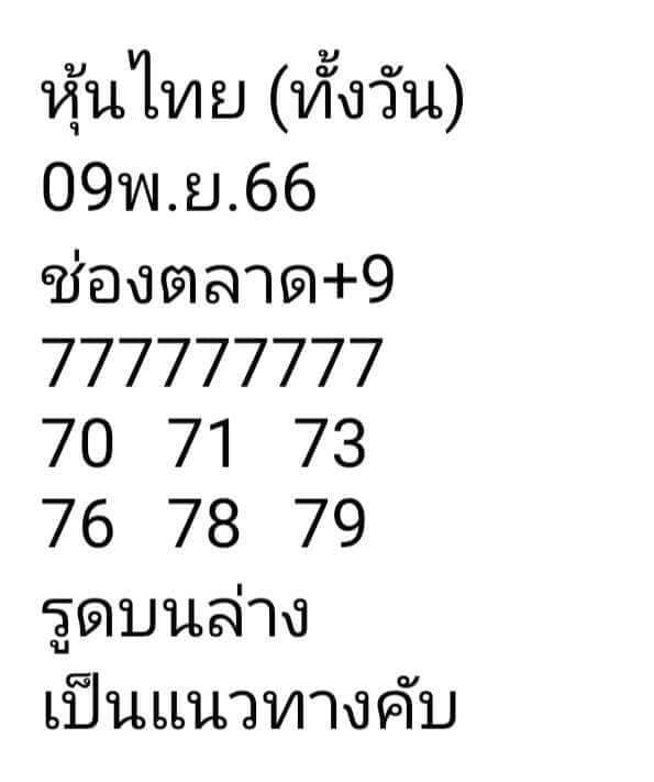 หวยหุ้นวันนี้ 9/11/66 ชุดที่ 4