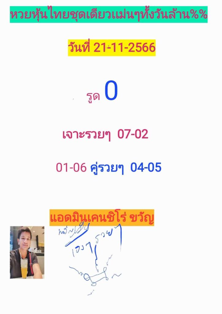 หวยหุ้นวันนี้ 21/11/66 ชุดที่ 5