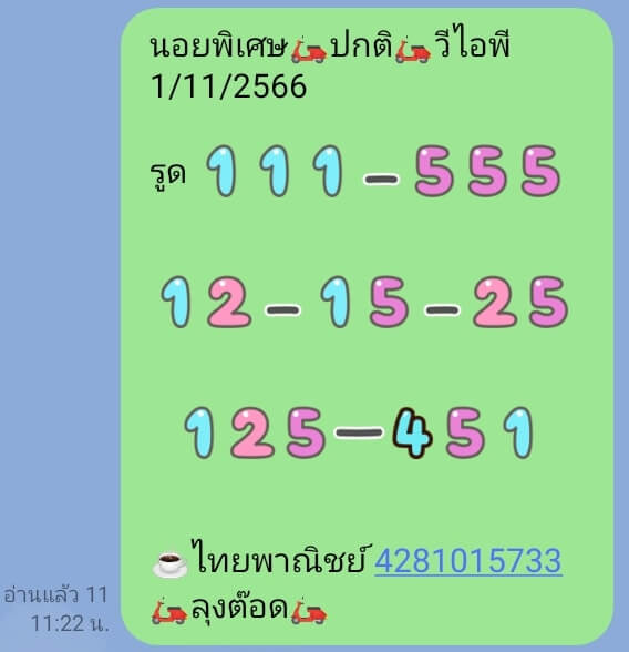 แนวทางหวยฮานอย 1/11/66 ชุดที่ 7