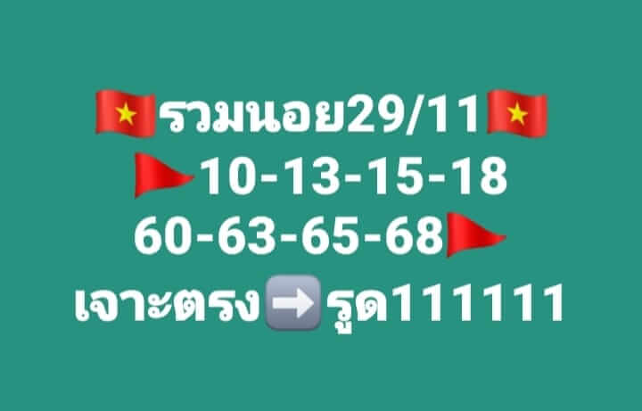 แนวทางหวยฮานอย 29/11/66 ชุดที่ 9