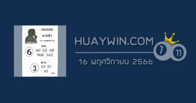 เลขนายดำ 16/11/66