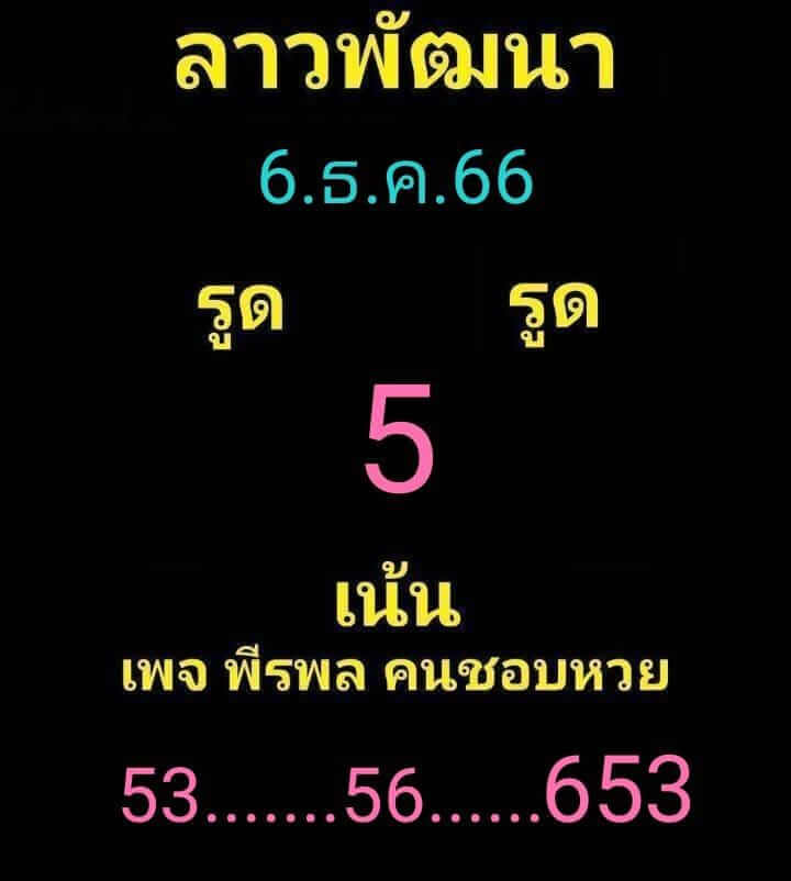 แนวทางหวยลาว 6/12/66 ชุดที่ 10