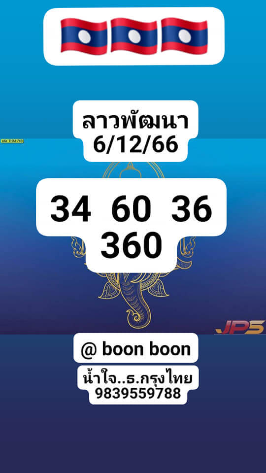 แนวทางหวยลาว 6/12/66 ชุดที่ 8