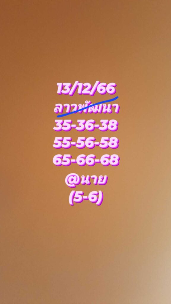 แนวทางหวยลาว 13/12/66 ชุดที่ 3