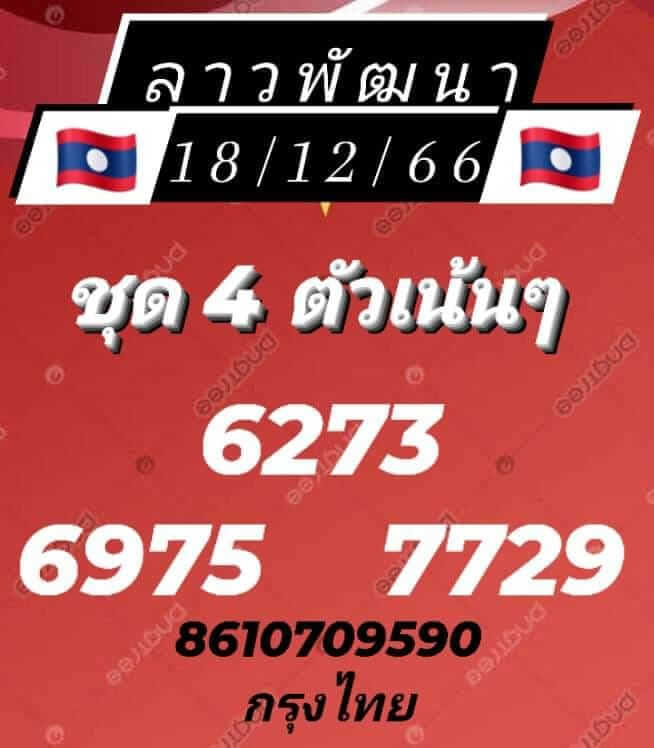 แนวทางหวยลาว 18/12/66 ชุดที่ 7