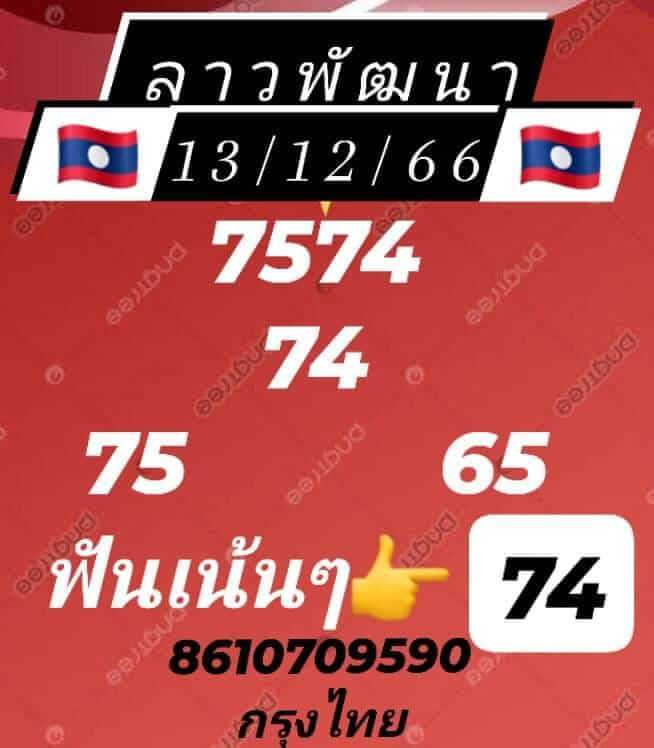 แนวทางหวยลาว 13/12/66 ชุดที่ 7