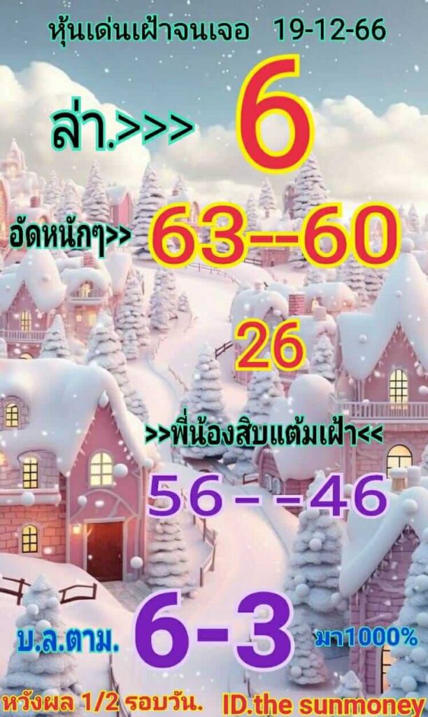 หวยหุ้นวันนี้ 19/12/66 ชุดที่ 3