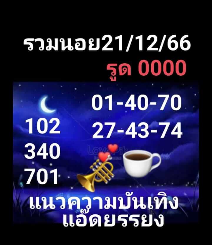 แนวทางหวยฮานอย 21/12/66 ชุดที่ 7