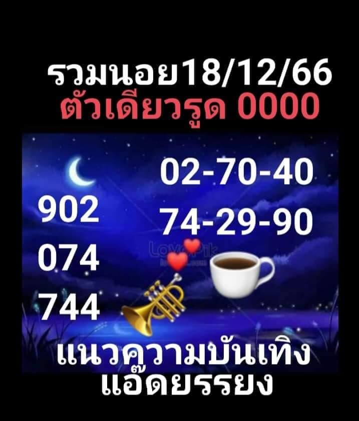 แนวทางหวยฮานอย 18/12/66 ชุดที่ 9