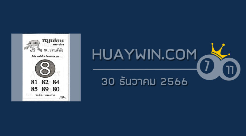 หวยหมูเซียน 30/12/66